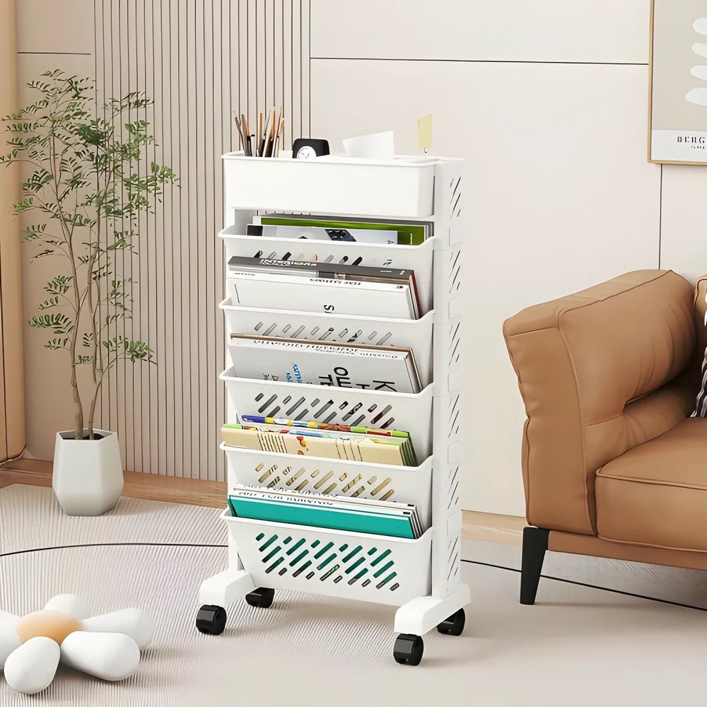 Best rotating mobile bookshelf organizer - industrial shelving | 2025 | fast shipping