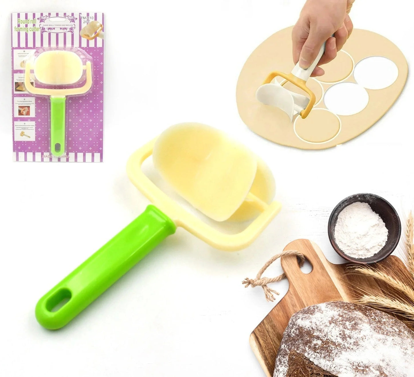 Round Dough Cutter Roller – 1 Pc - Home & Kitchen
