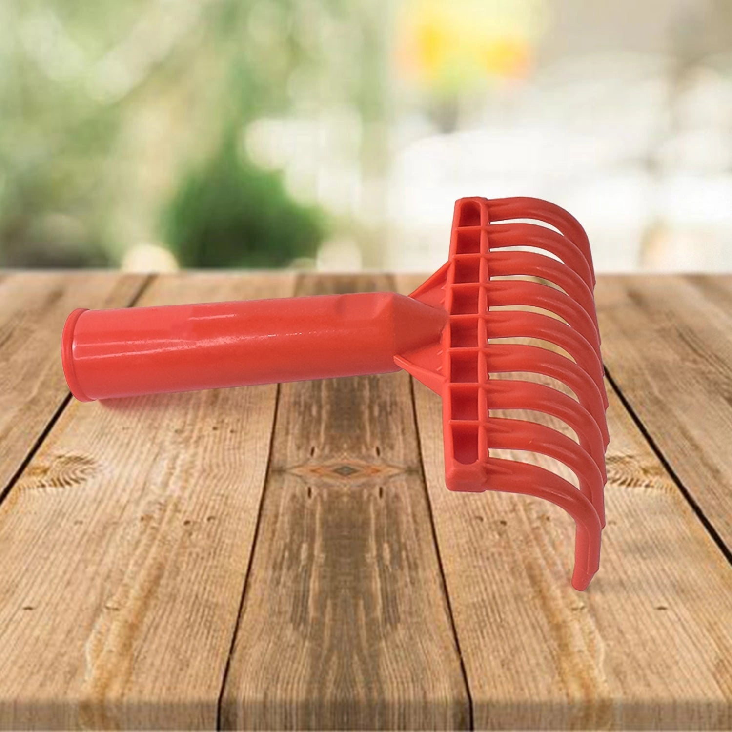 Plastic 9-tooth garden hand rake