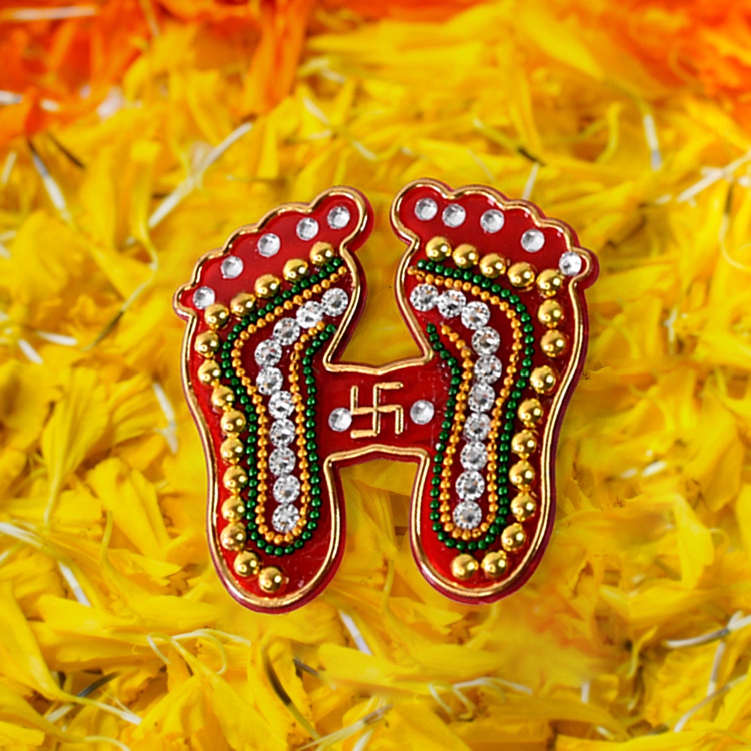 Laxmi charan paduka sticker – 2 pc
