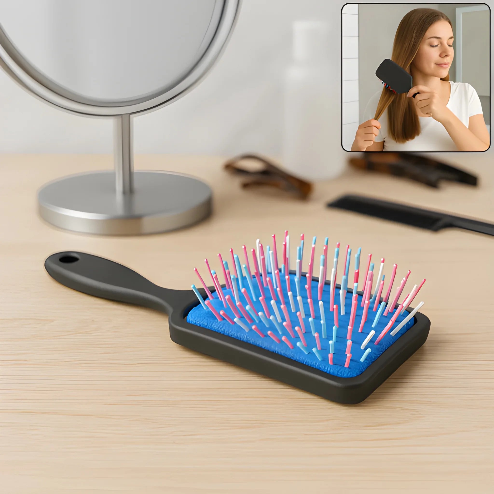 Scalp massage detangling comb