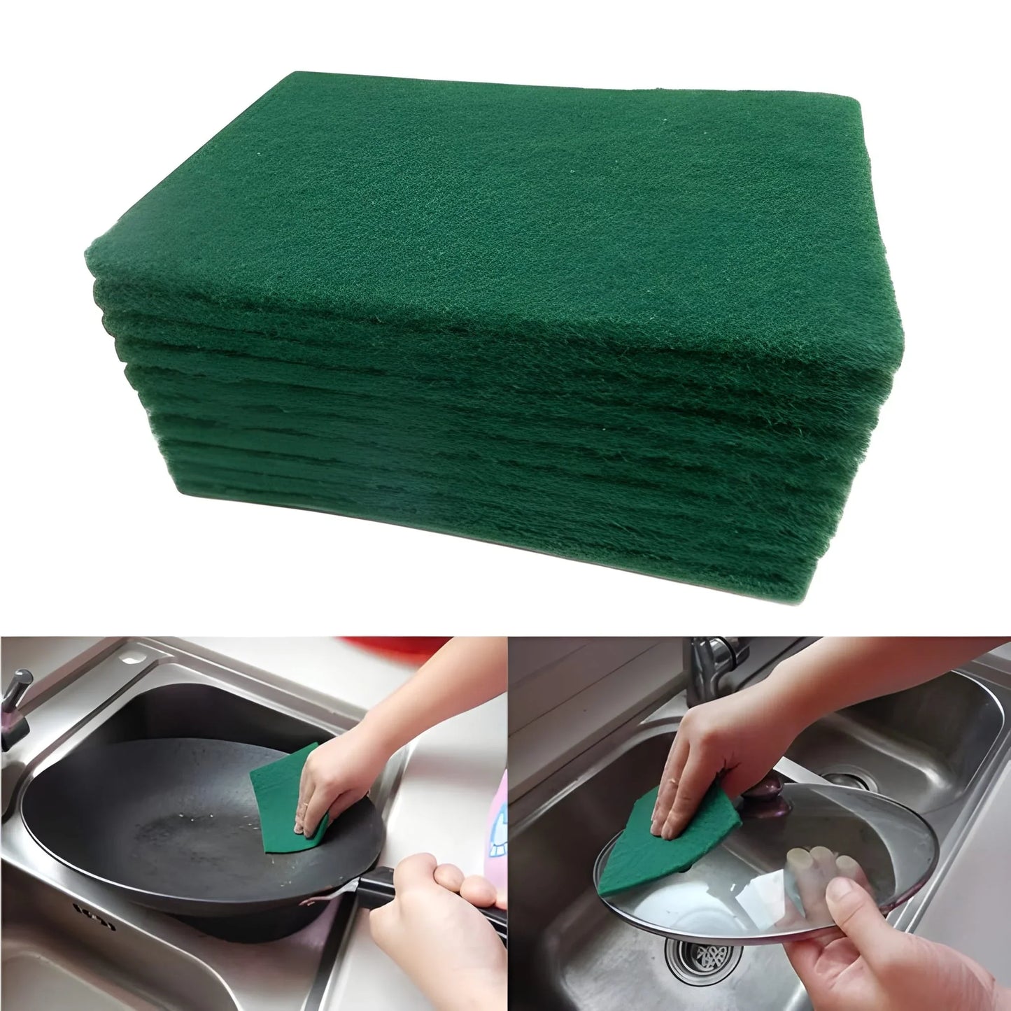 Scrub Sponge Cleaning Pads Aqua Green - Industrial & Scientific