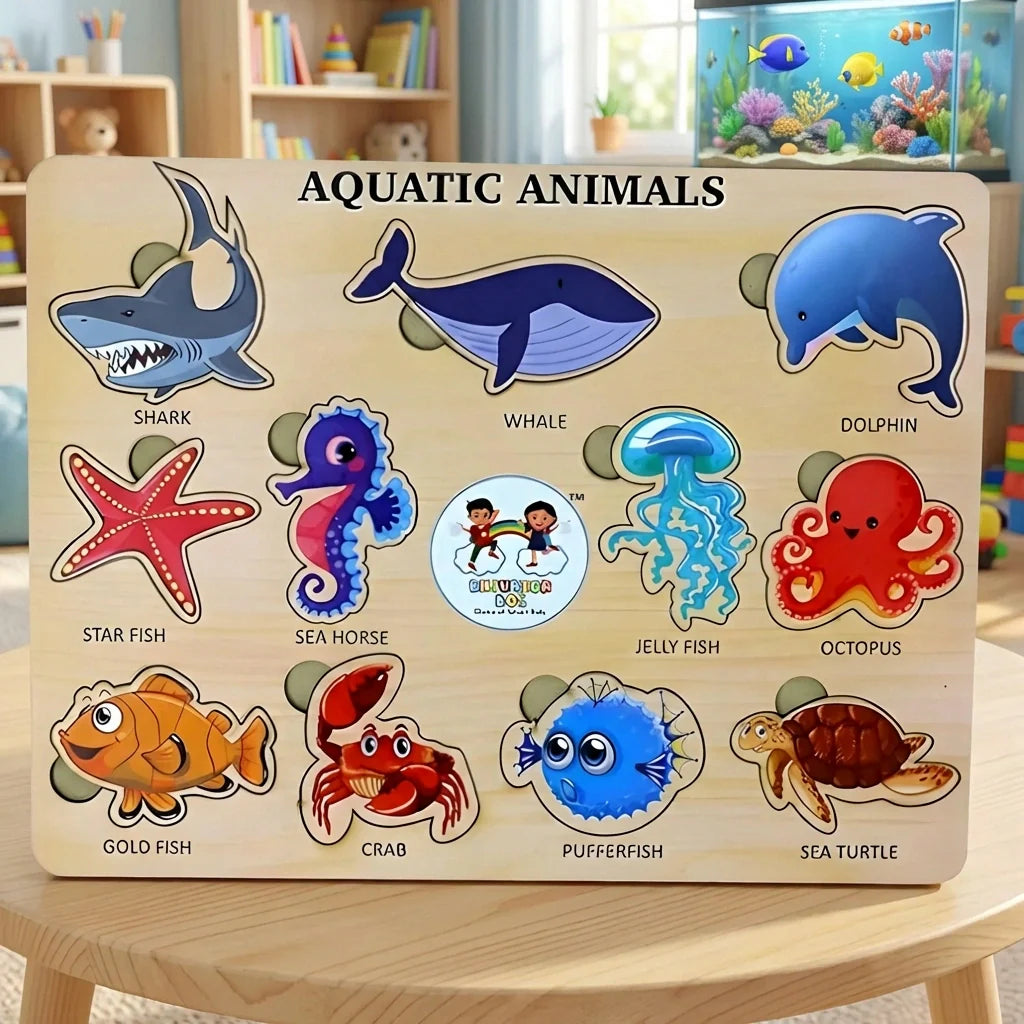 Best seawater animal wooden puzzle board - toys & games | 2026 | fast shipping