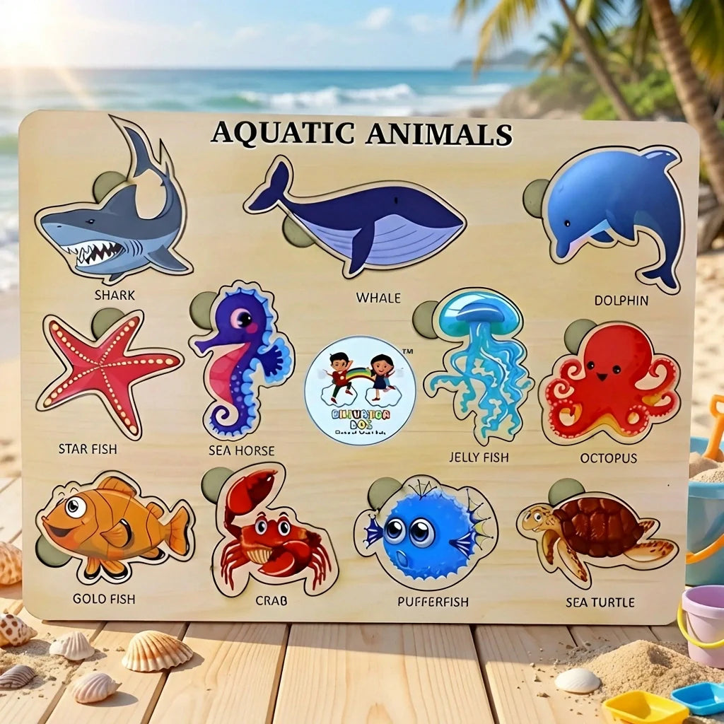 Best seawater animal wooden puzzle board - toys & games | 2026 | fast shipping