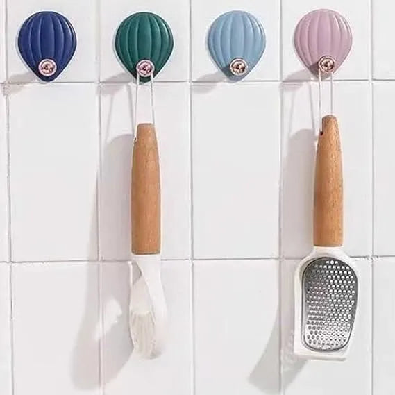 Self Adhesive Wall Hooks Waterproof (4 Pc) - Home & Kitchen