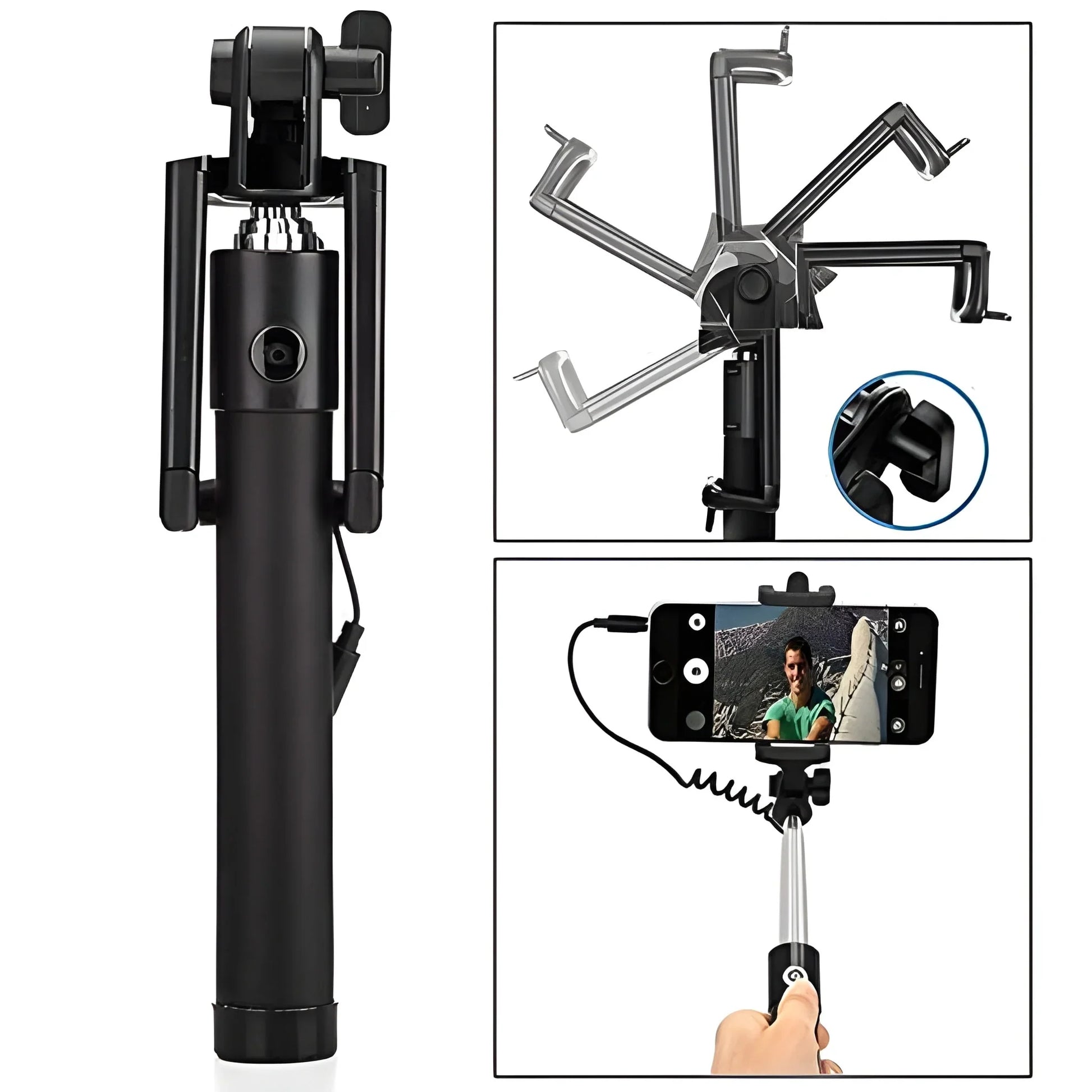 Best selfie sticks box with aux wire - electronics | 2025 | fast shipping