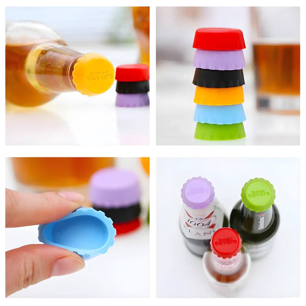 Silicone Bottle Saver Caps - Home & Kitchen