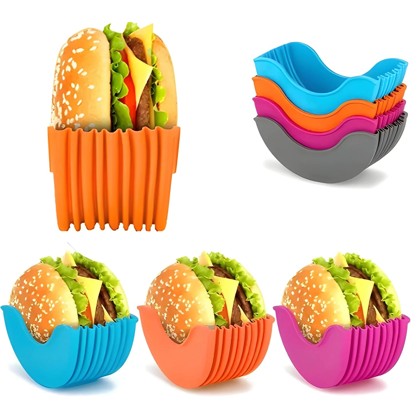 Best silicone burger holder - food container covers | 2025 | fast shipping