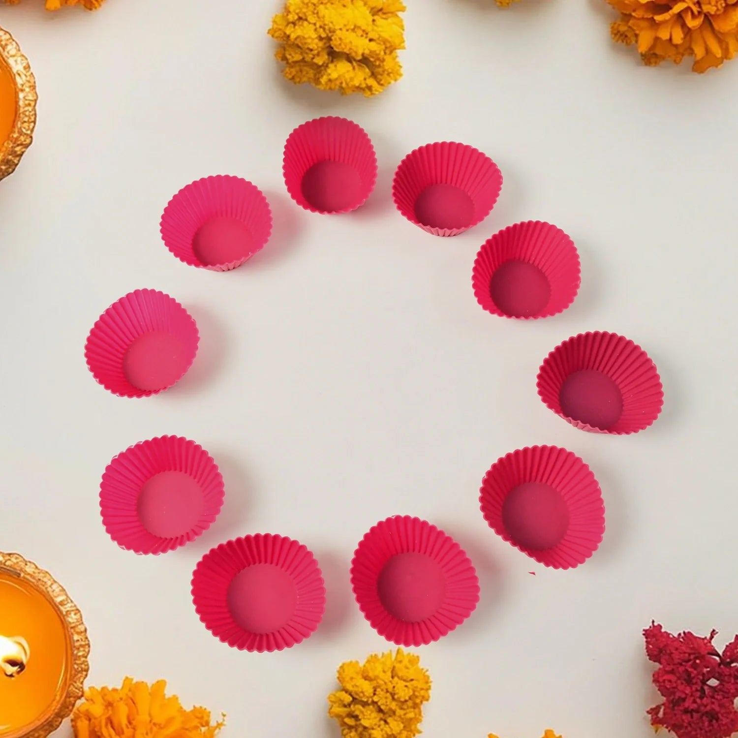 Silicone Cupcake Moulds – Set of 10 - Home & Kitchen