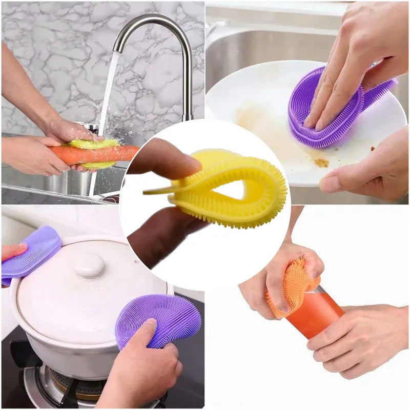 Best silicone dish scrubber (mix color) - sponges & scouring pads | 2025 | fast shipping