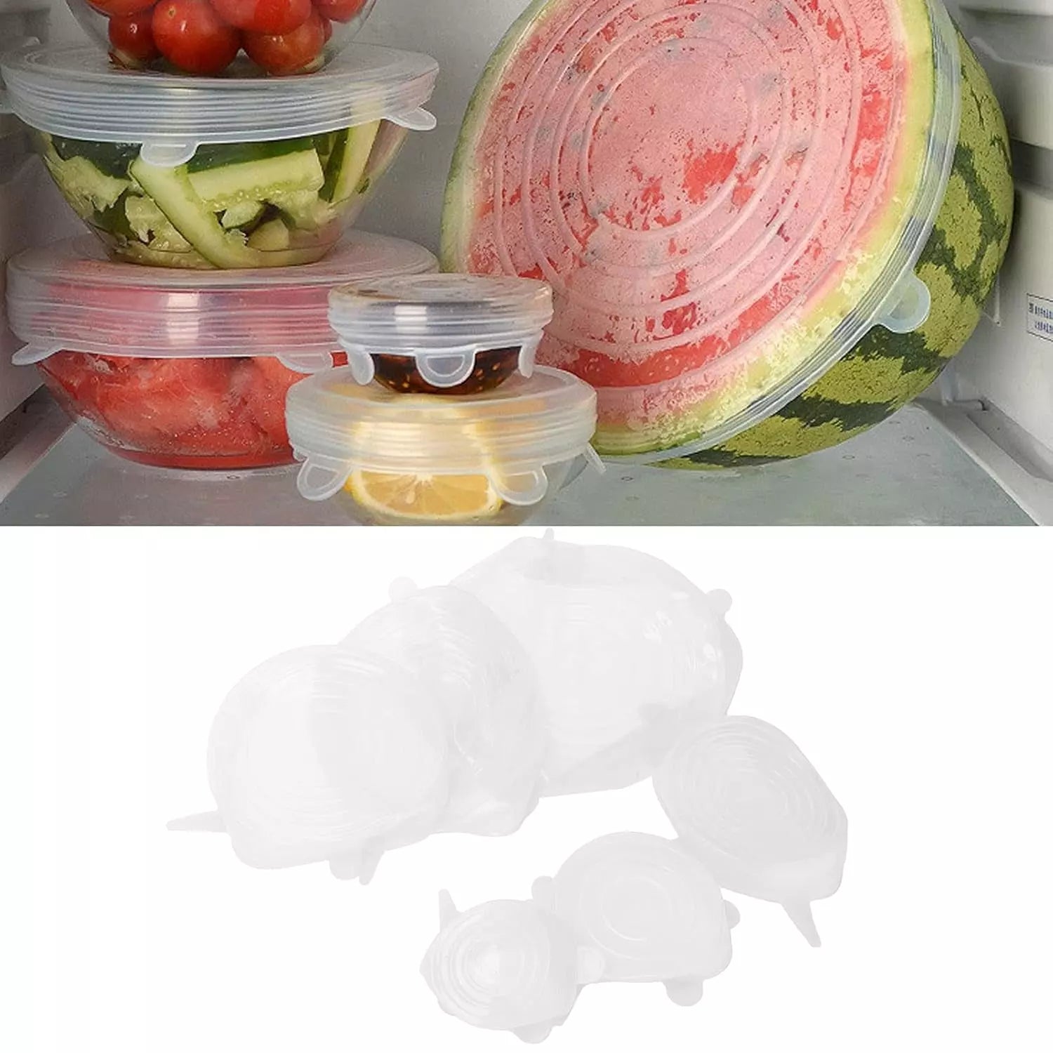 Best silicone food cover stretch lids – 6 pcs - container covers | 2025 | fast shipping