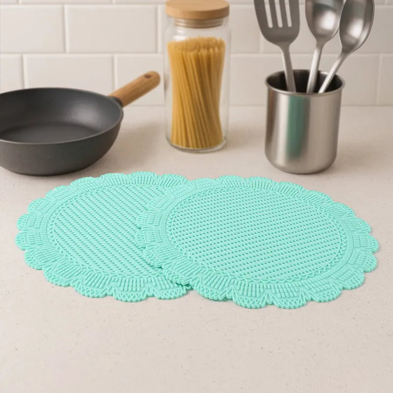 Best silicone round heat resistant mat (2 pc set) - trivets | 2025 | fast shipping