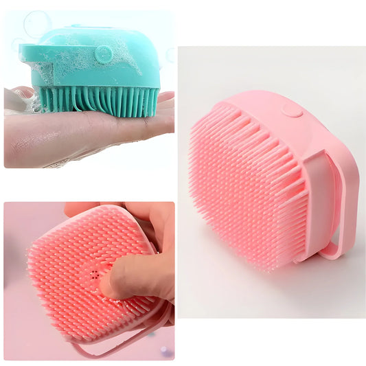Silicone Soap-Dispensing Bath Brush - Health & Personal Care