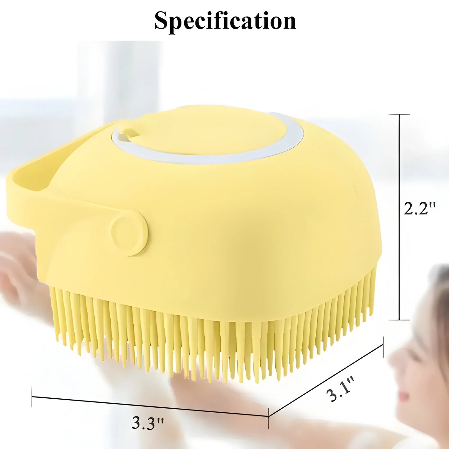 Silicone Soap-Dispensing Bath Brush - Health & Personal Care