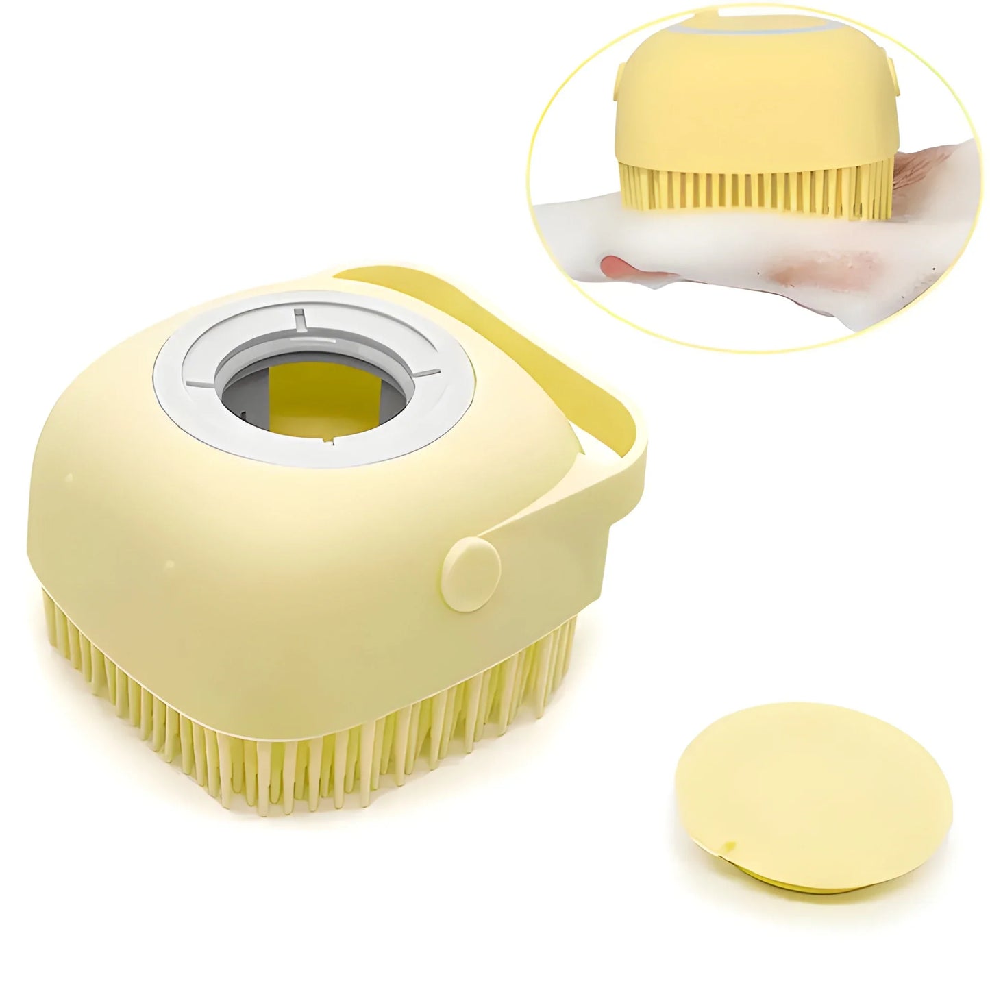 Silicone Soap-Dispensing Bath Brush - Health & Personal Care