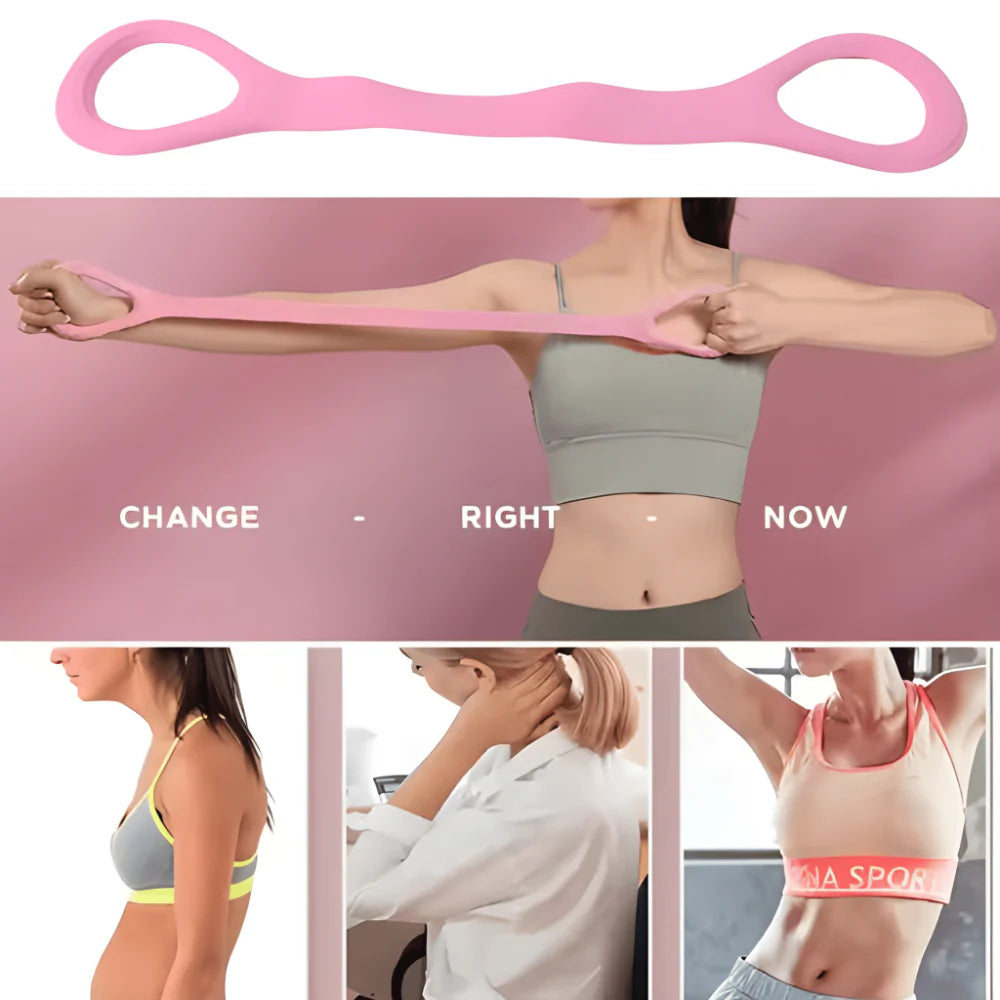 Silicone Yoga Resistance Band - Sports Fitness & Outdoors