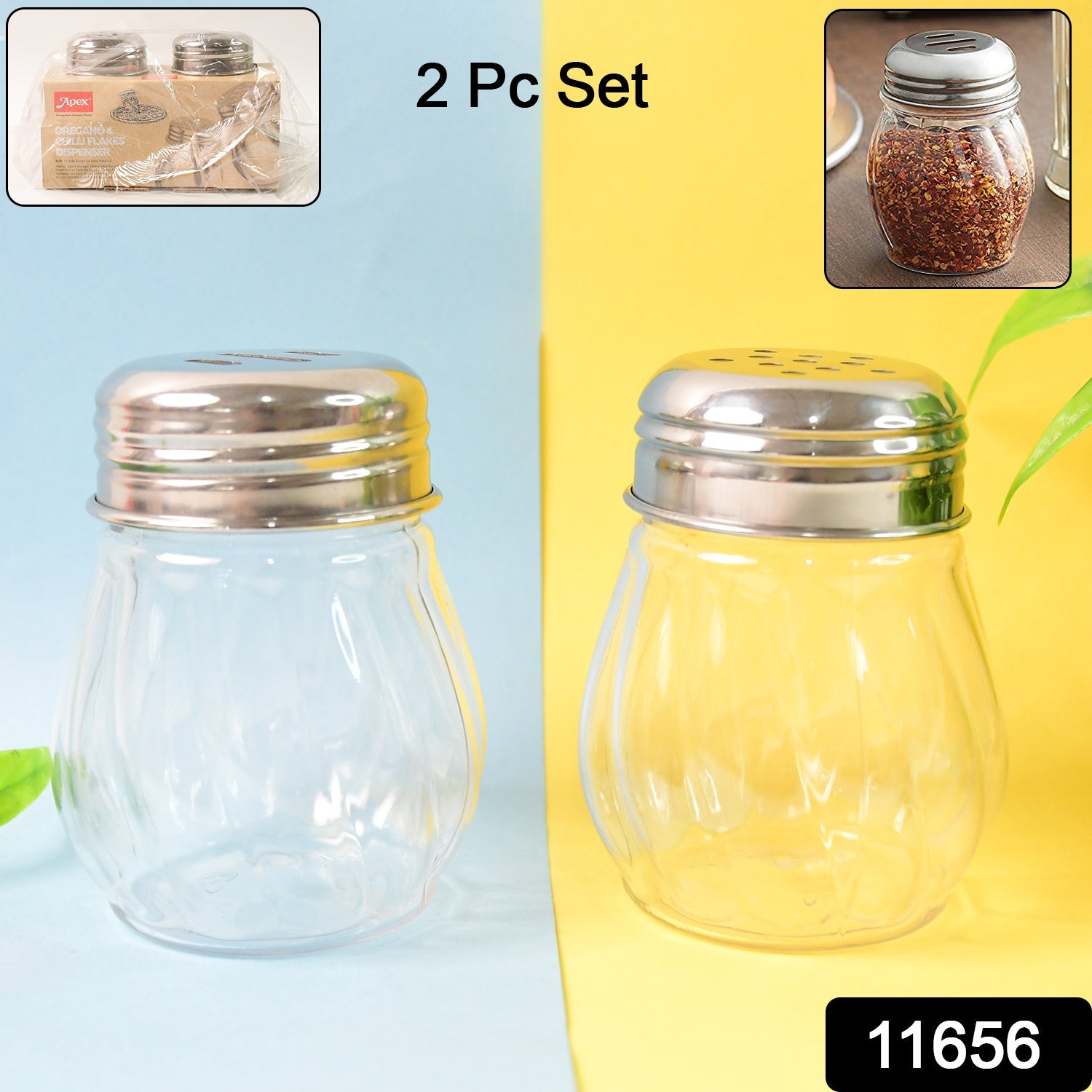 Oregano & Chilli Flakes Dispenser Set