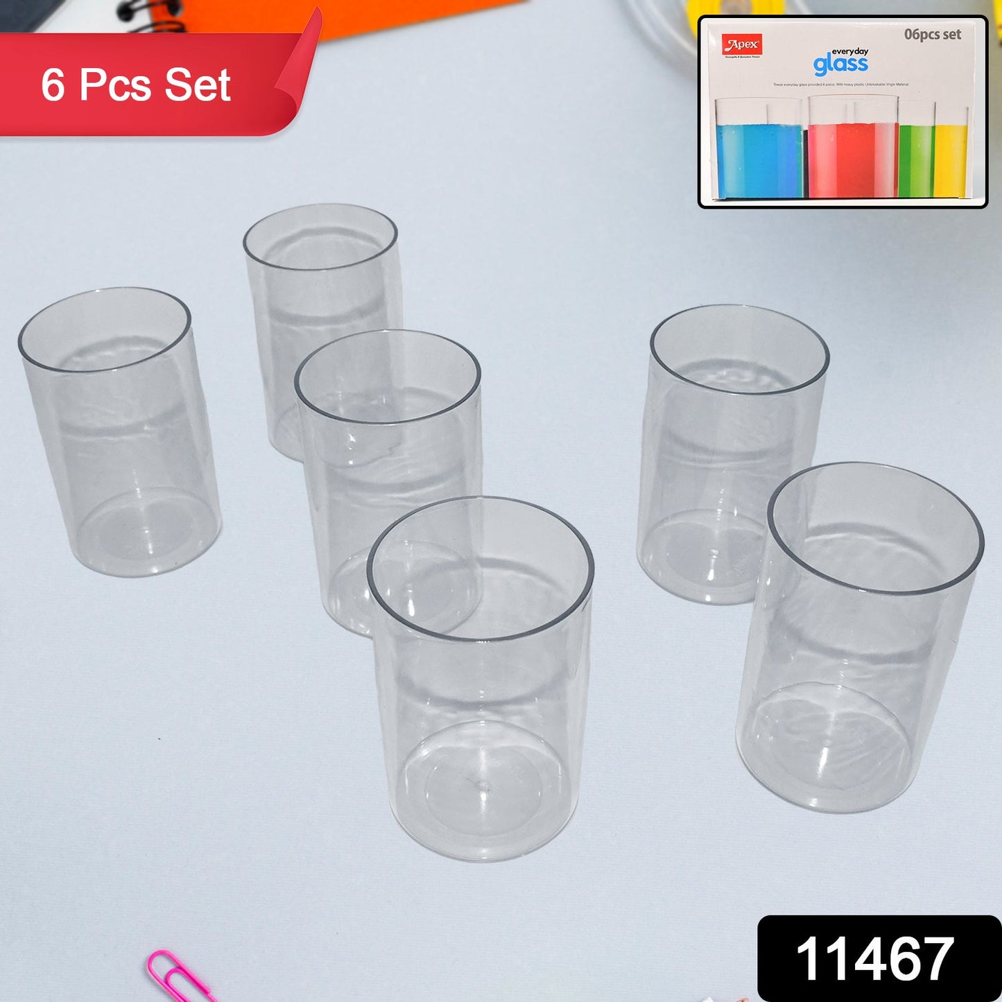 Everyday 6-Piece Plastic Glass Set