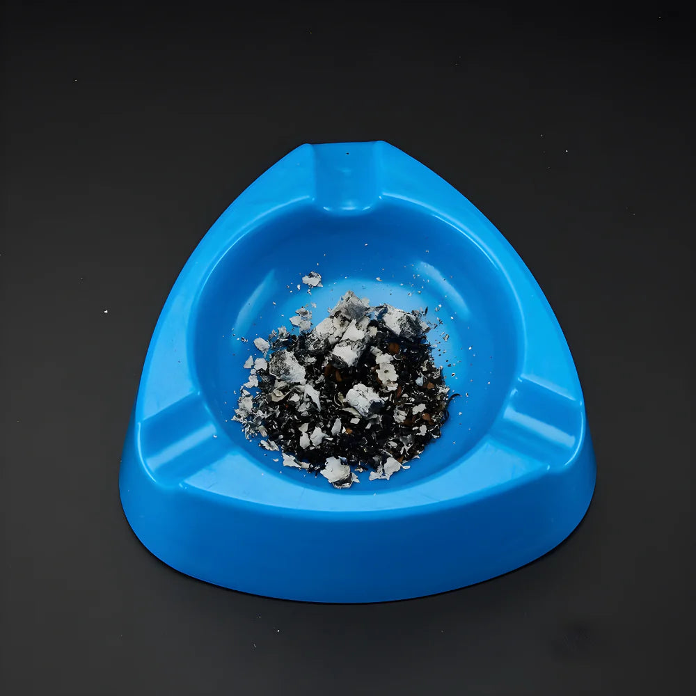 Sky Blue Plastic Ashtray - Home Improvement