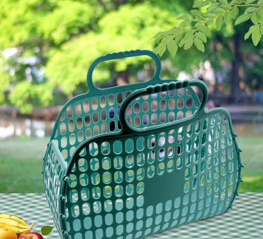 Smiley Foldable Grocery Bag – 1 Pc - Home & Kitchen