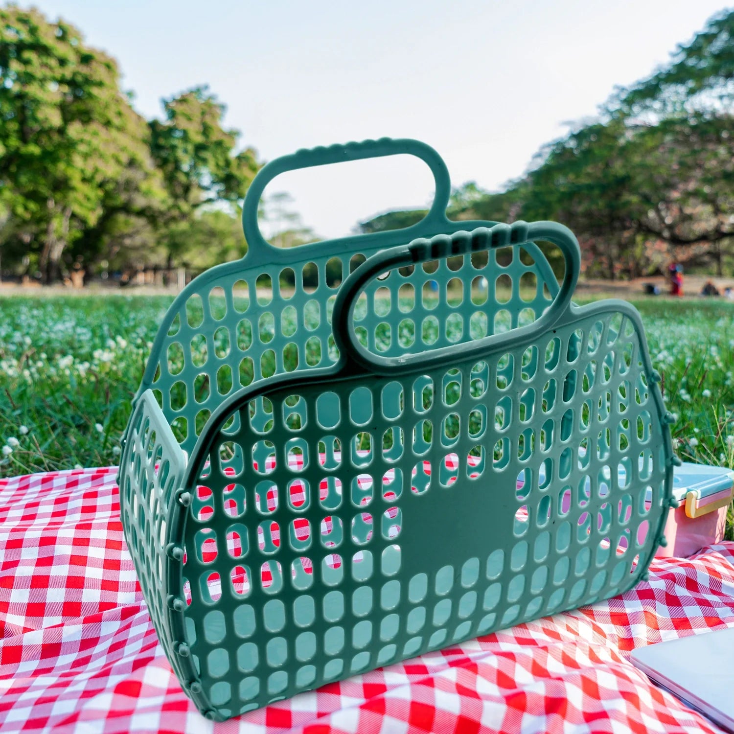 Smiley Foldable Grocery Bag – 1 Pc - Home & Kitchen