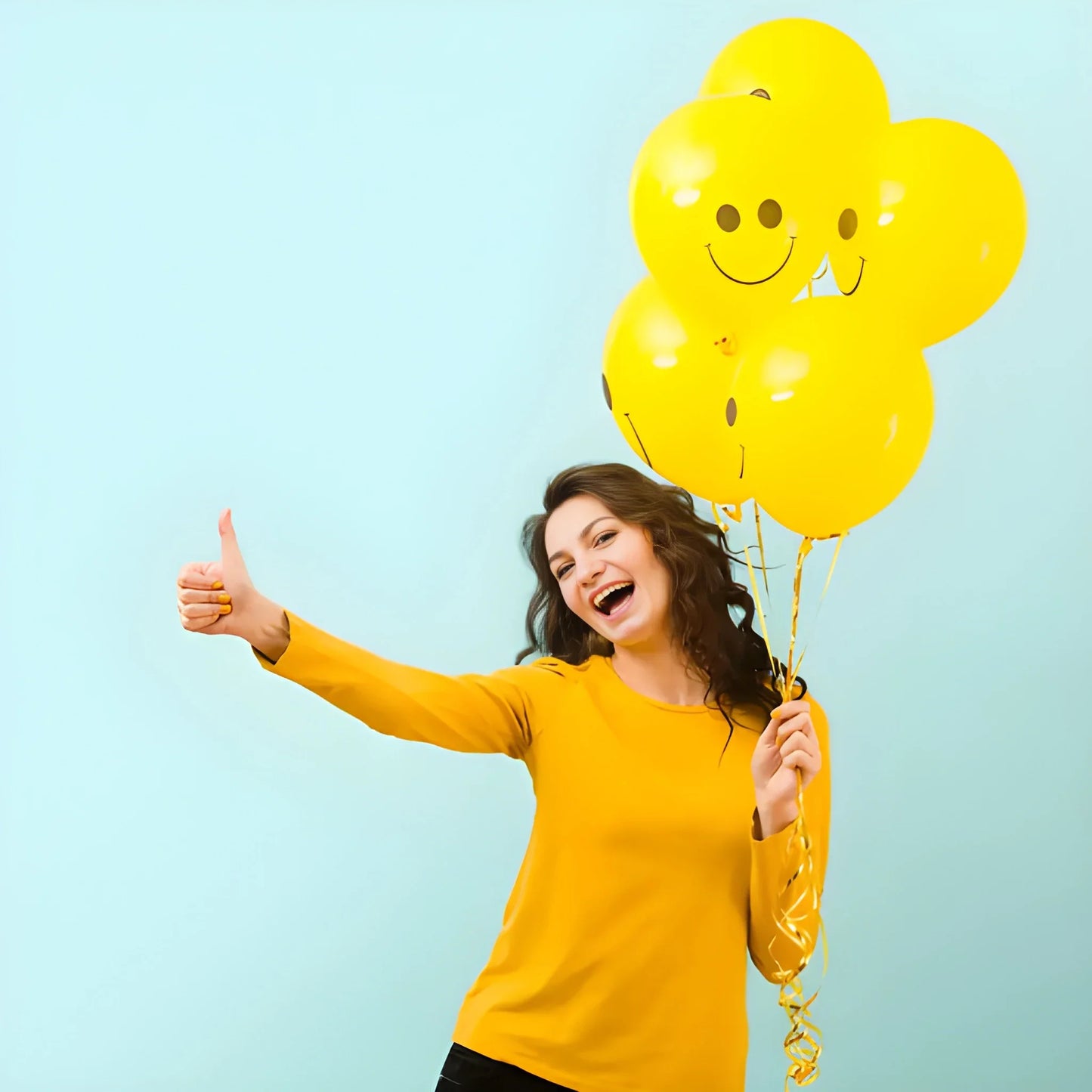 Smiley Print Party Balloons - Toys & Games