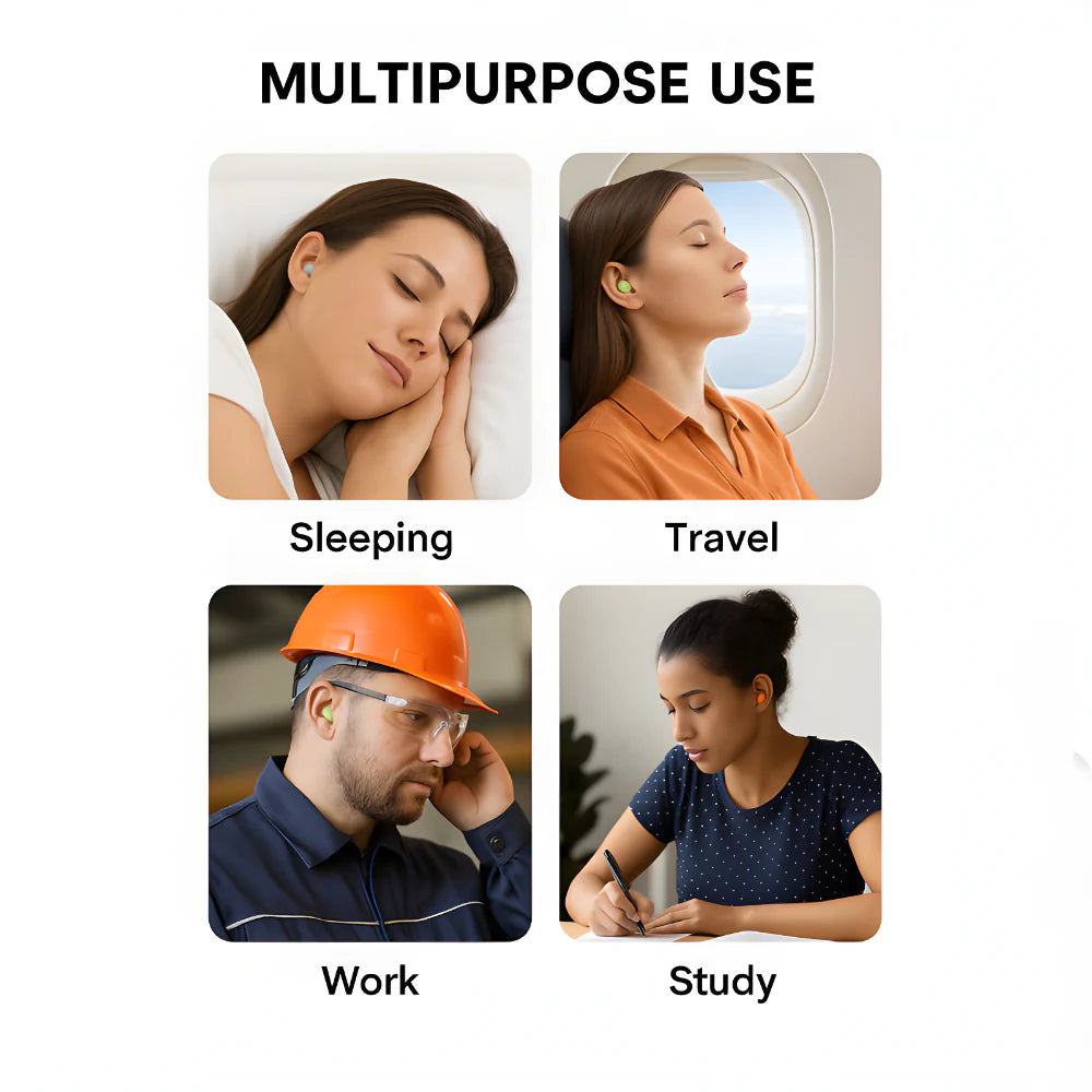 Soft Foam Earplugs Set - Health & Personal Care