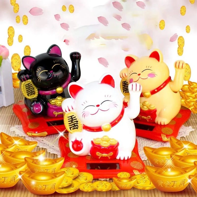 Best solar waving lucky cat - figurines | 2025 | fast shipping