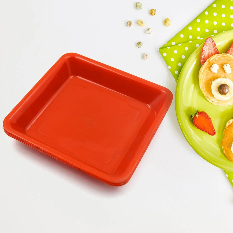 Square Plastic Snack Plates - Home & Kitchen