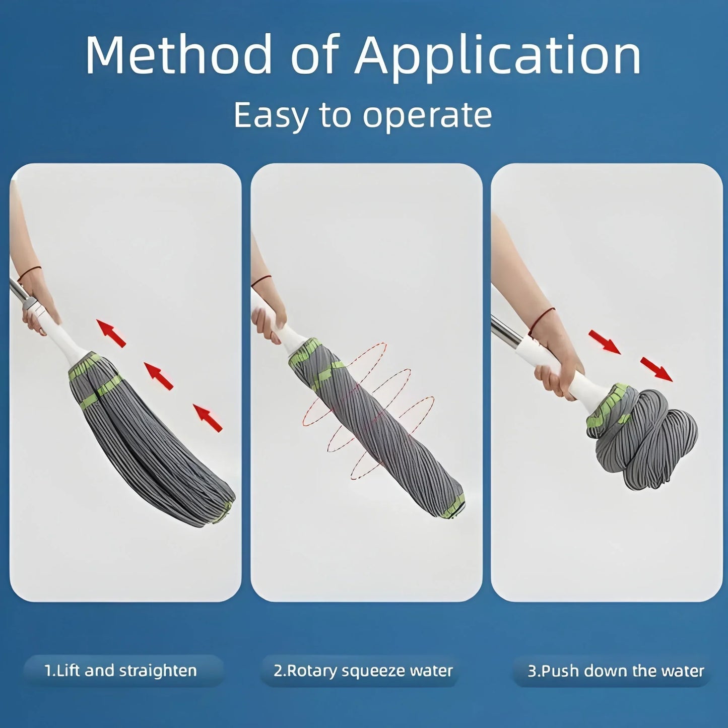 Best squeeze twist mop self wringing stainless steel handle - home & garden | 2025 | fast shipping