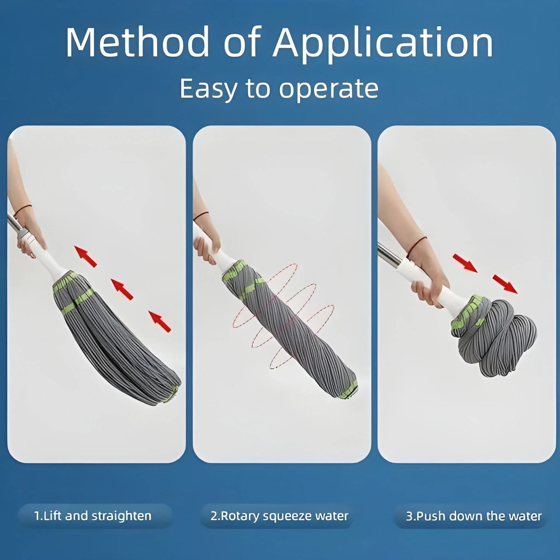 Best squeeze twist mop self wringing stainless steel handle - home & garden | 2025 | fast shipping