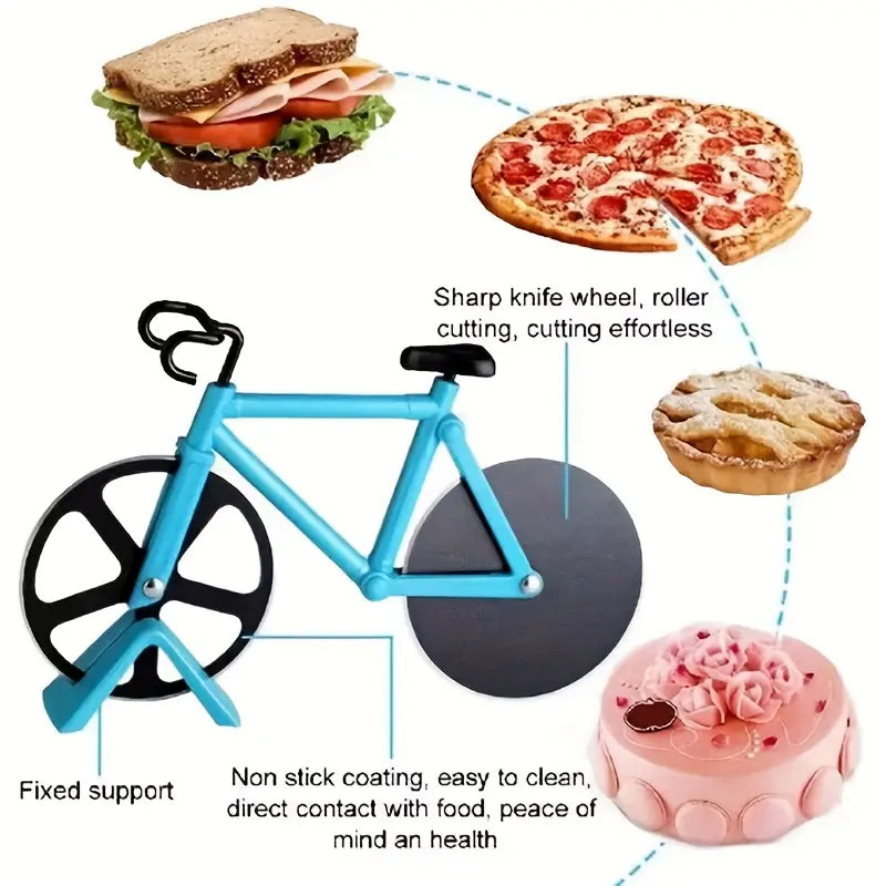 Stainless Steel Bicycle Shape Pizza Cutter - Home & Kitchen