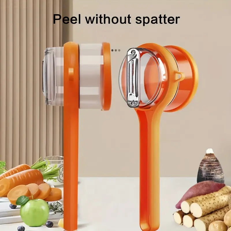 Stainless Steel Peeler With Container (1 Pc) - Home & Kitchen