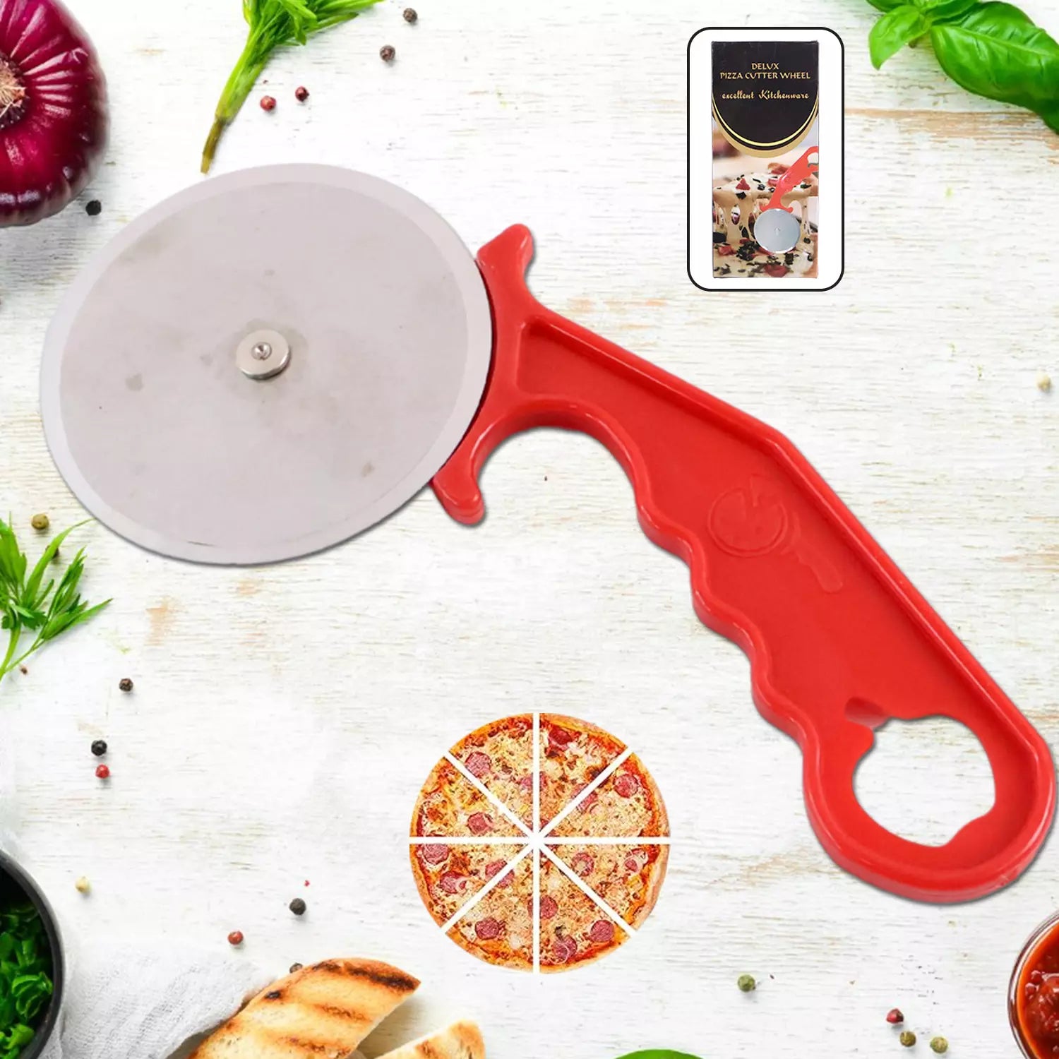 Stainless Steel Pizza Cutter - Home & Kitchen