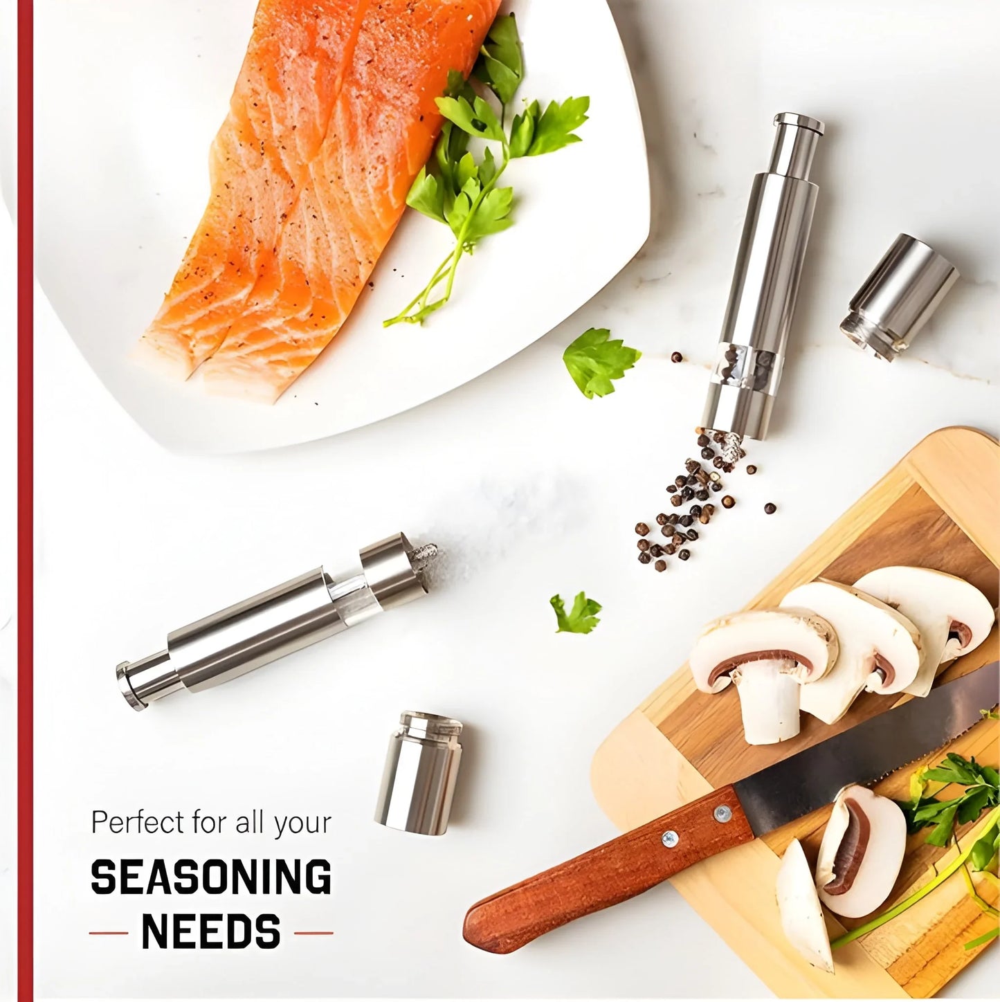 Best stainless steel thumb presser salt and pepper grinder - home & garden | 2025 | fast shipping