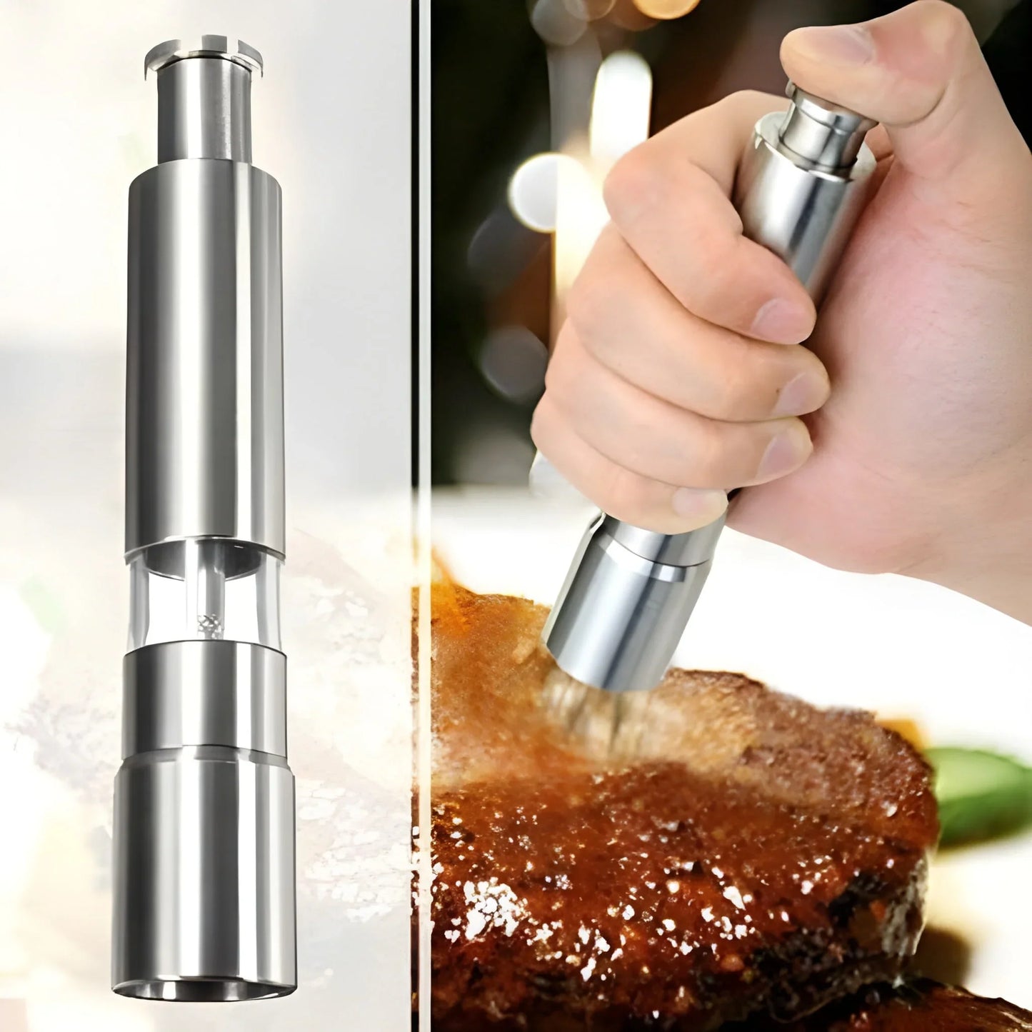 Best stainless steel thumb presser salt and pepper grinder - home & garden | 2025 | fast shipping