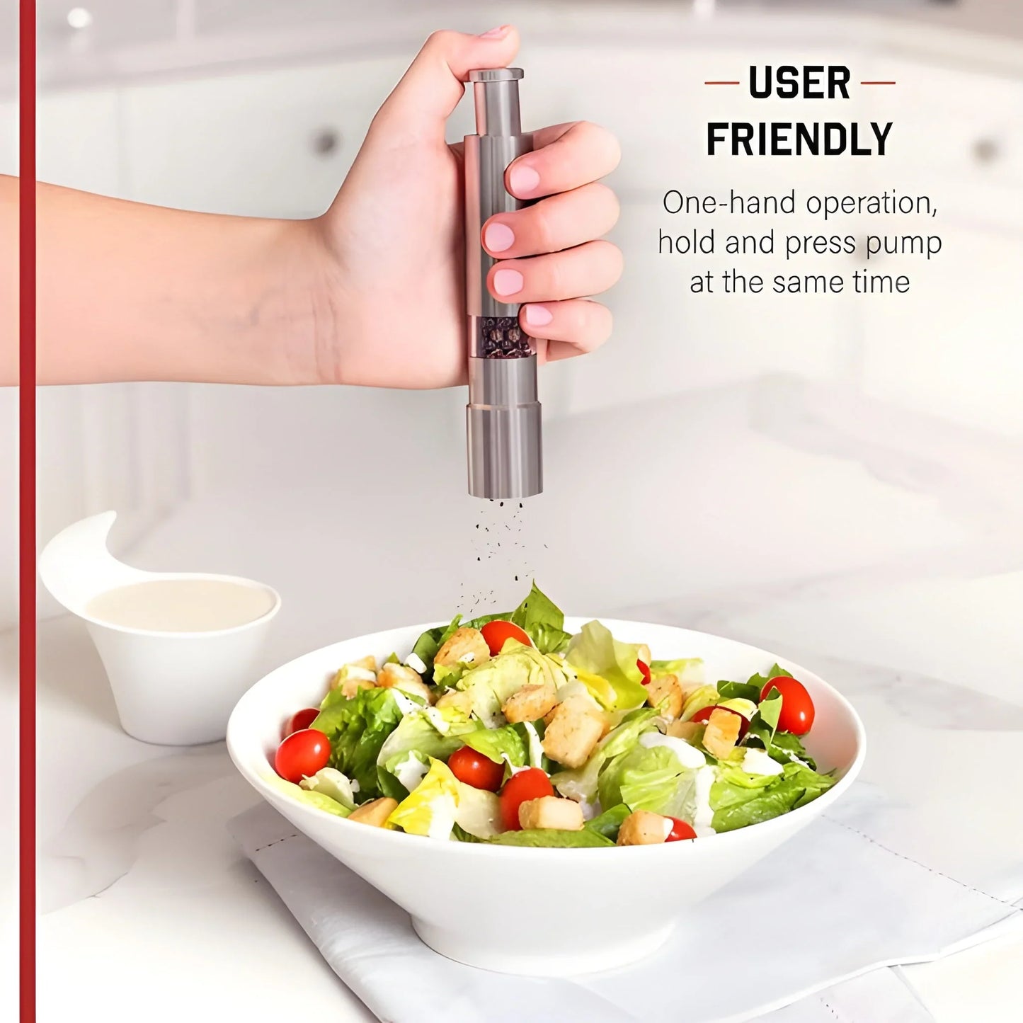 Best stainless steel thumb presser salt and pepper grinder - home & garden | 2025 | fast shipping