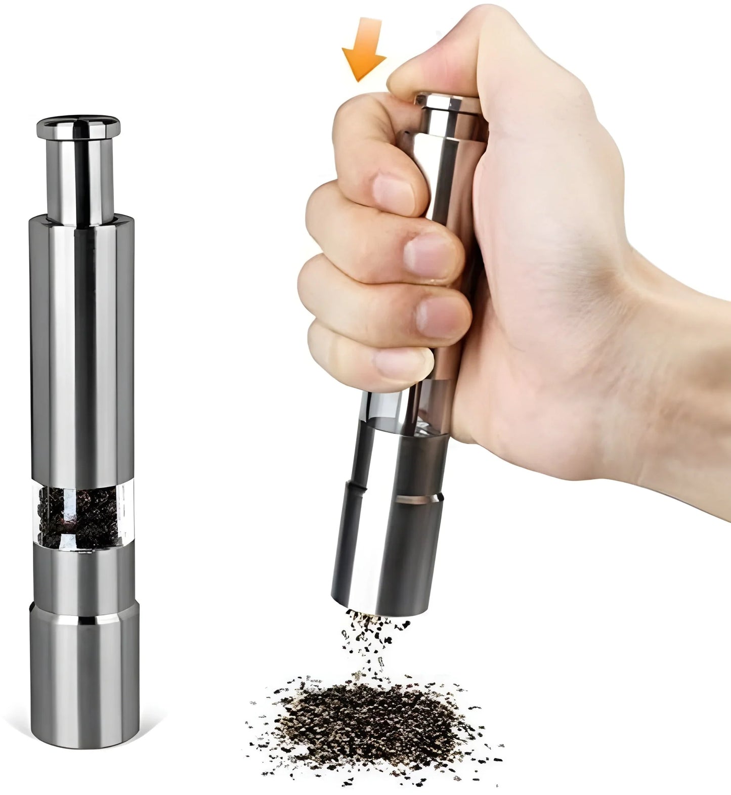 Best stainless steel thumb presser salt and pepper grinder - home & garden | 2025 | fast shipping