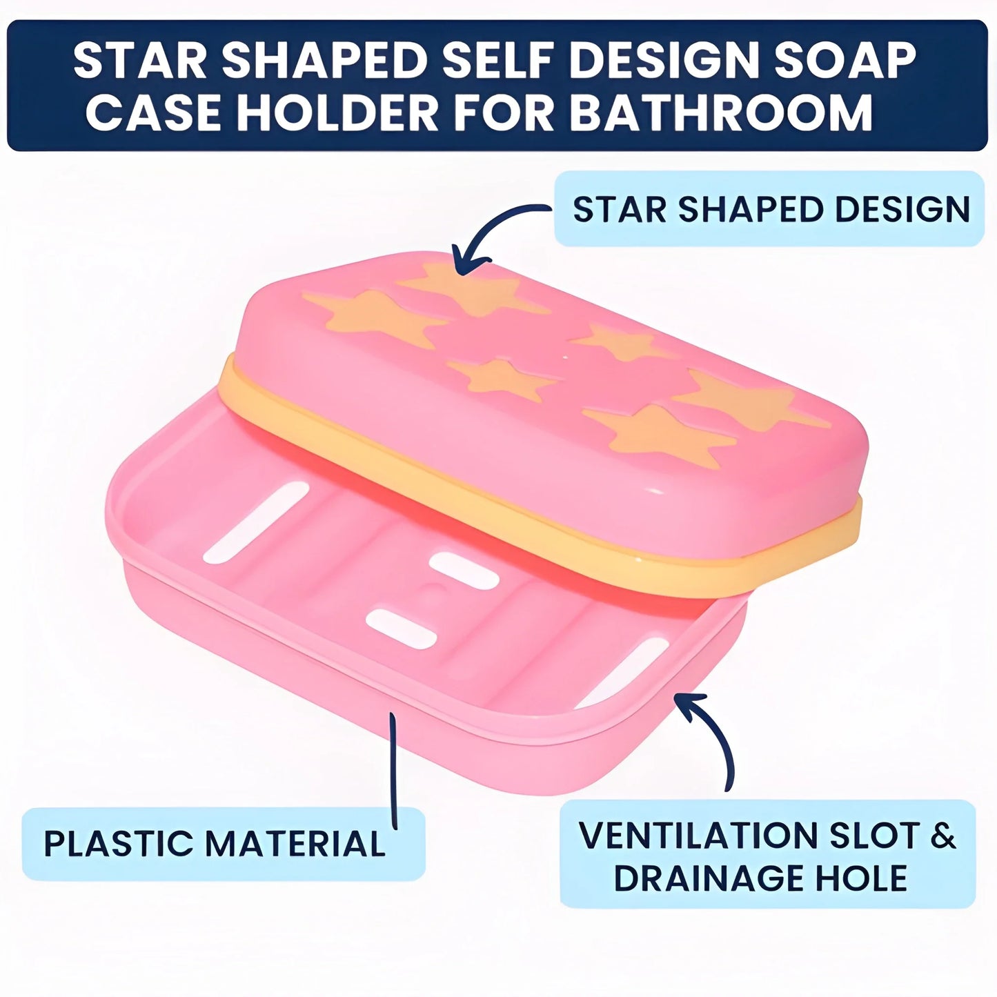 Star-Shaped Leak-Proof Soap Case - Home Improvement