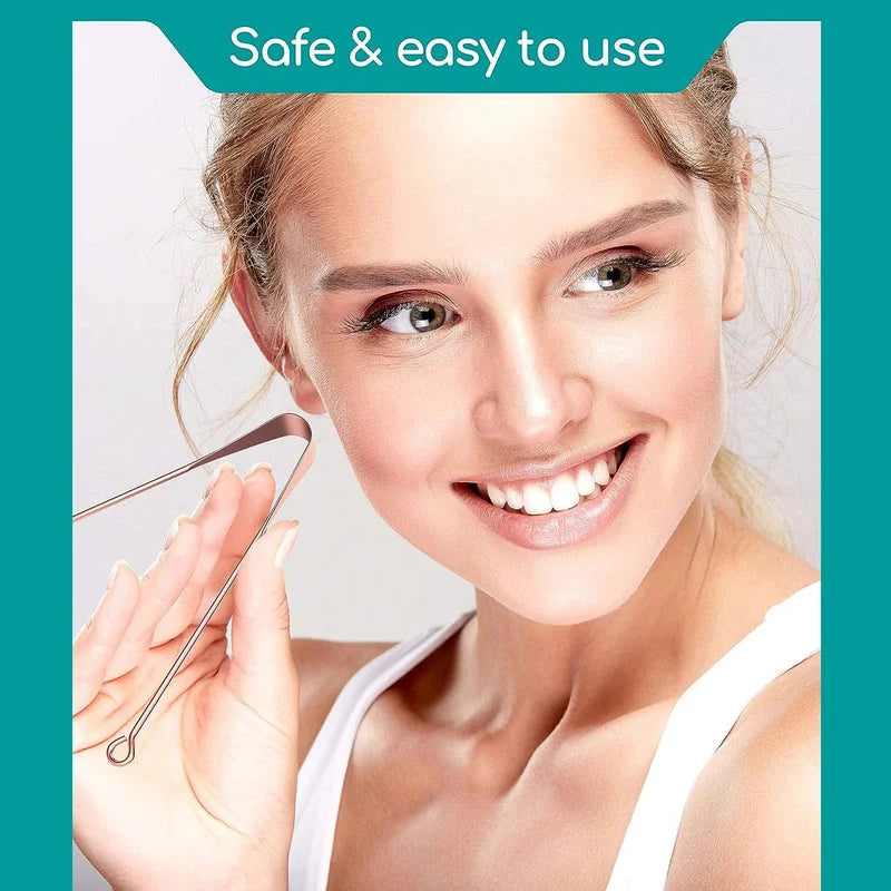 Steel & Copper Tongue Cleaner - Health Care