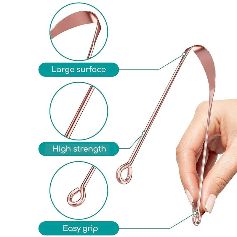 Steel & Copper Tongue Cleaner - Health Care
