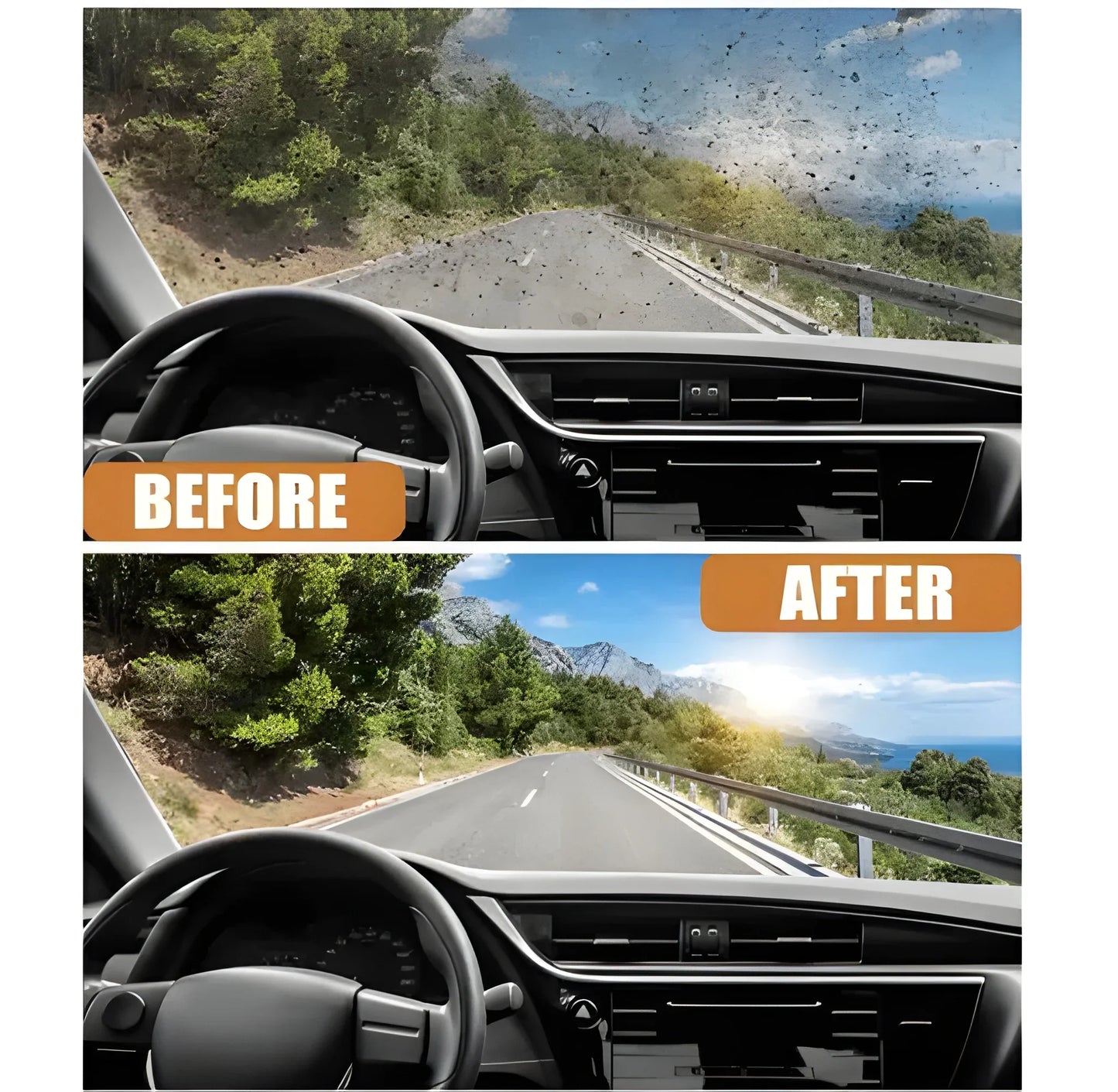 Streak-Free Windshield Tablets - Car & Motorbike