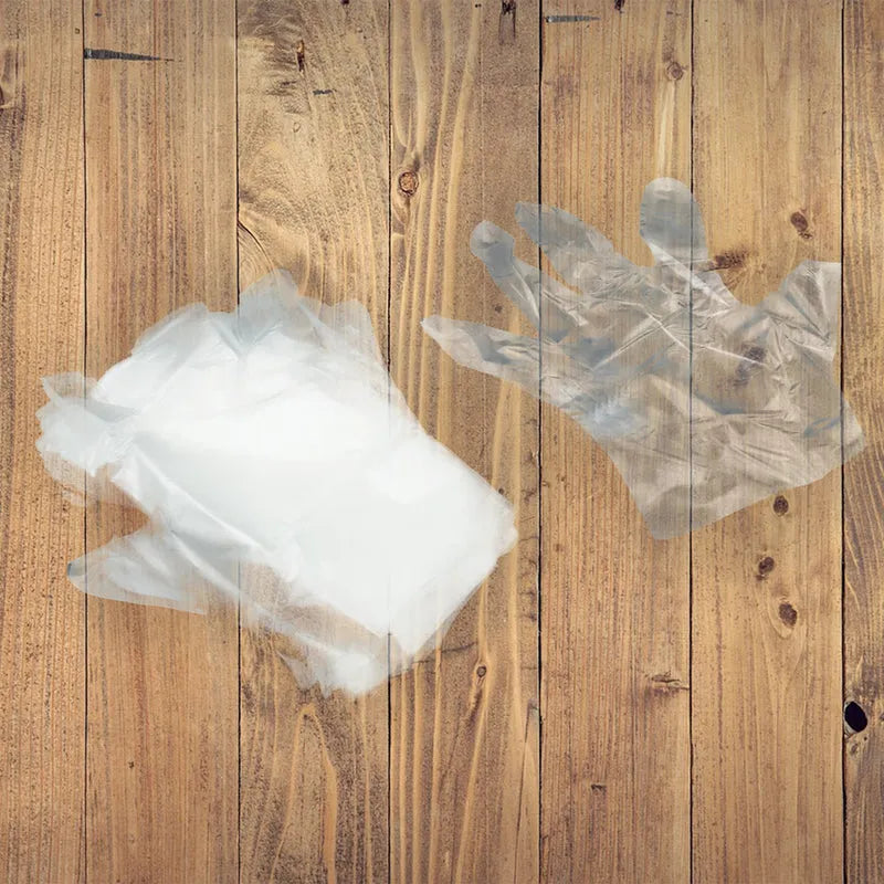 Transparent Disposable Hand Gloves (100 Pcs) - Home & Kitchen