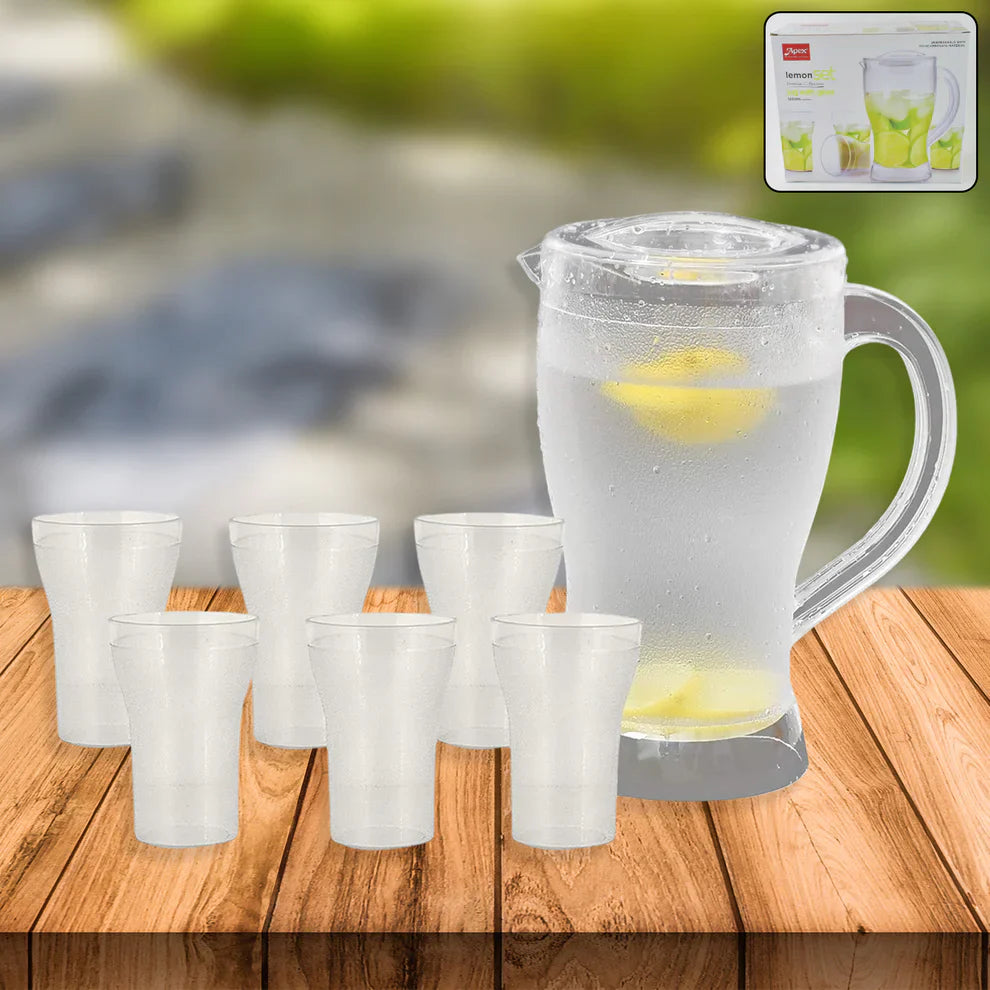 Best unbreakable lemon jug & glass set – 7 pcs - drinkware sets | 2025 | fast shipping