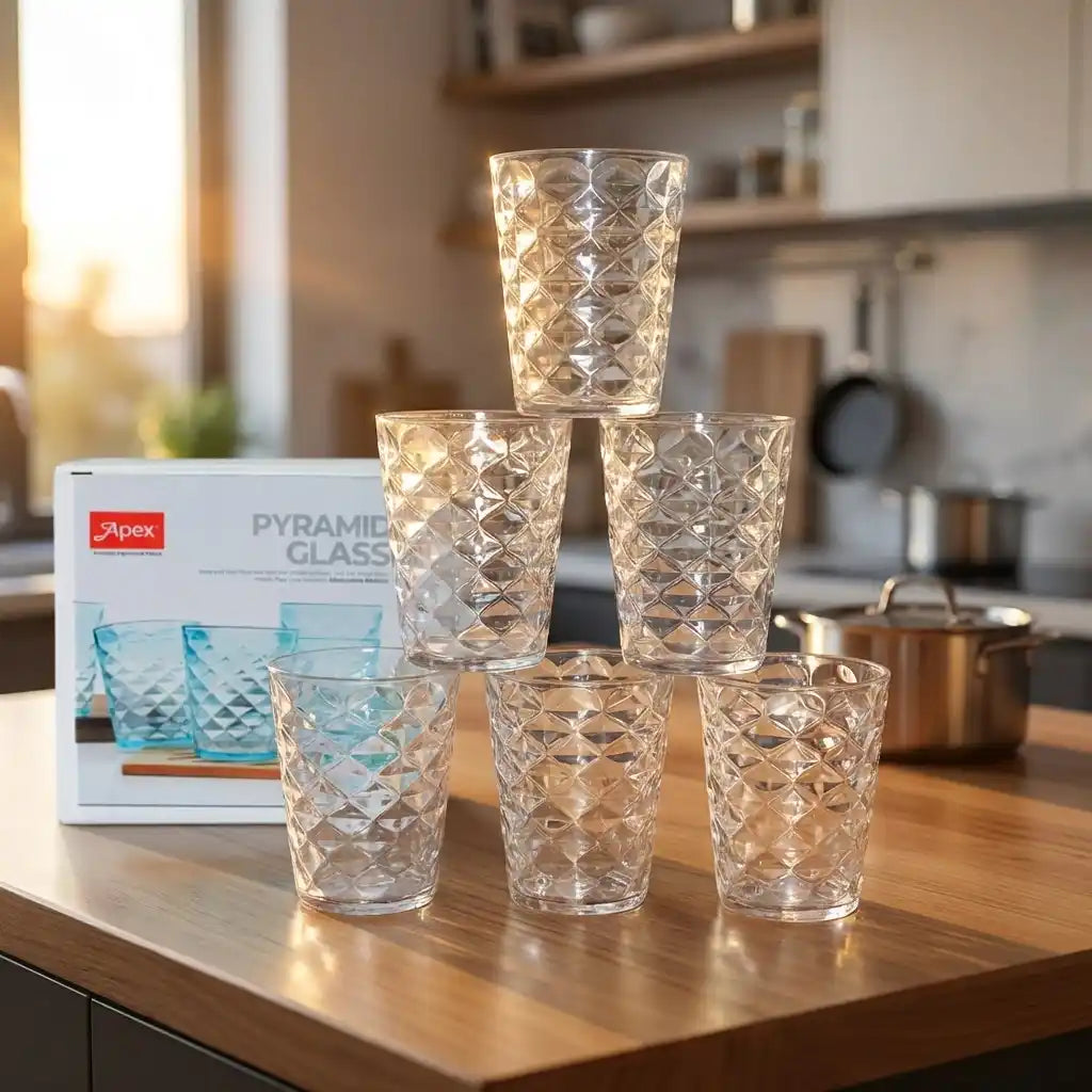 Best unbreakable pyramid design glass - drinkware sets | 2026 | fast shipping