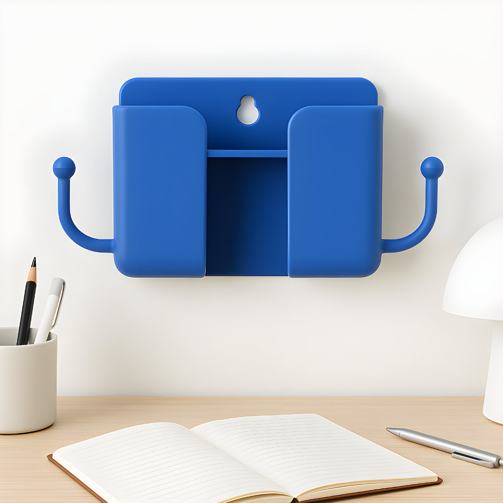 Blue wall hook stand