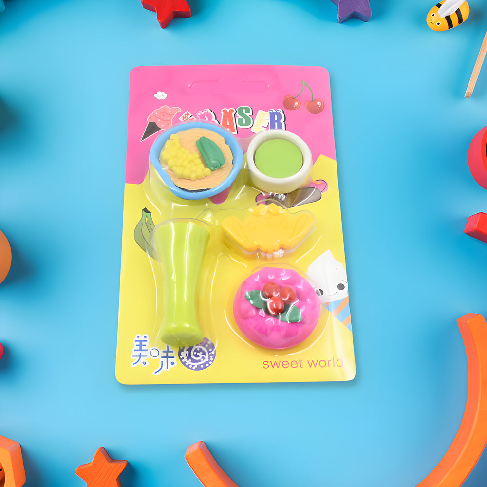 Best fruit shape erasers set - column stands | 2025 | fast shipping