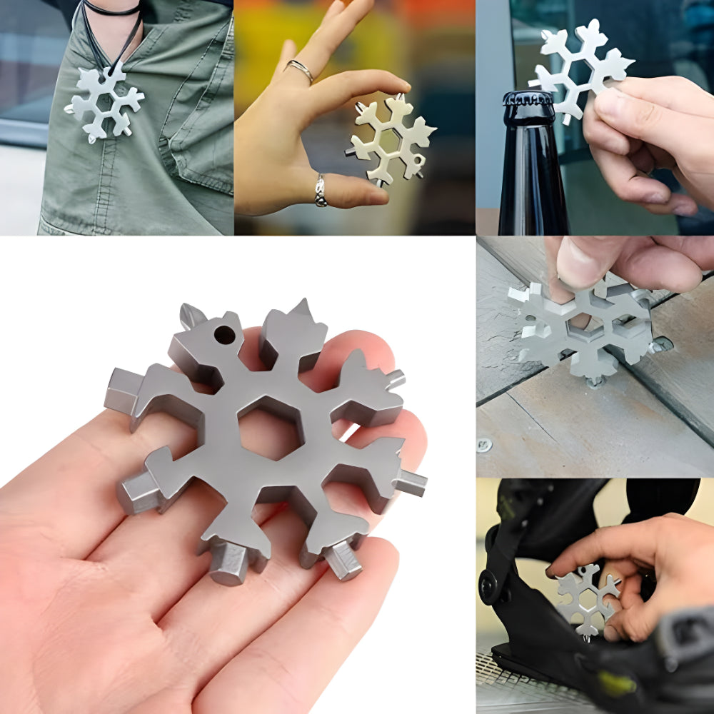 Snowflake multi-tool keychain