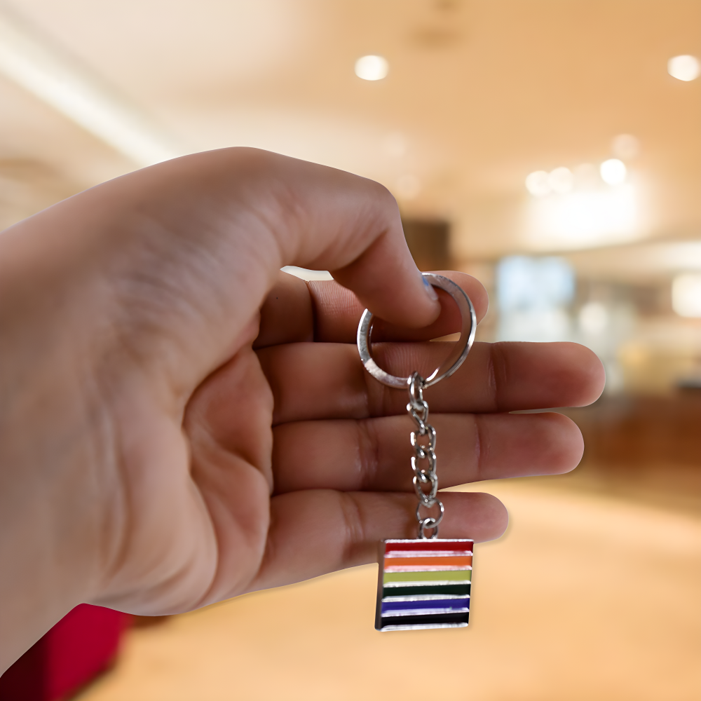 Rainbow Metal Keychain - Car & Motorbike