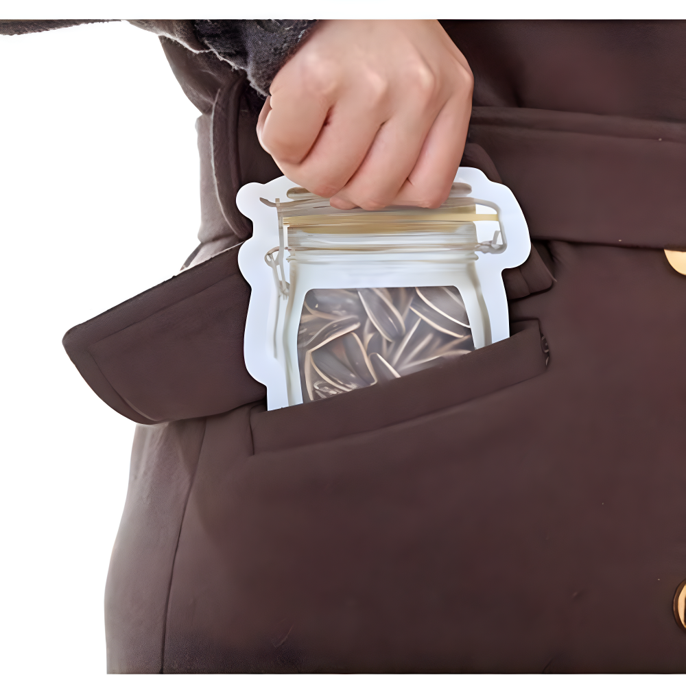 Jar-Shaped Ziplock Pouches - Home & Kitchen